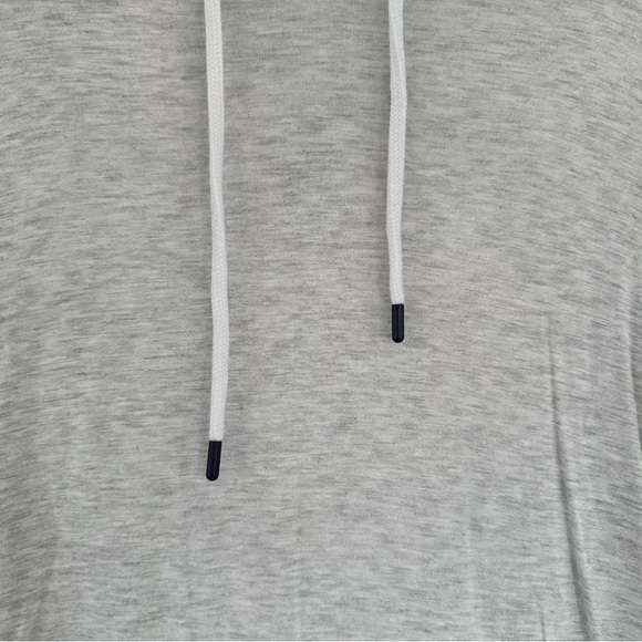 Pink Rose Grey Striped with Pink and Navy Small Hoodie Light Sweater - Picture 3 of 4